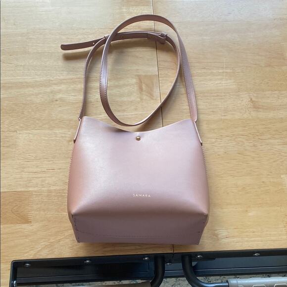 samara Handbags - Samara Pink Leather Crossbody Bag